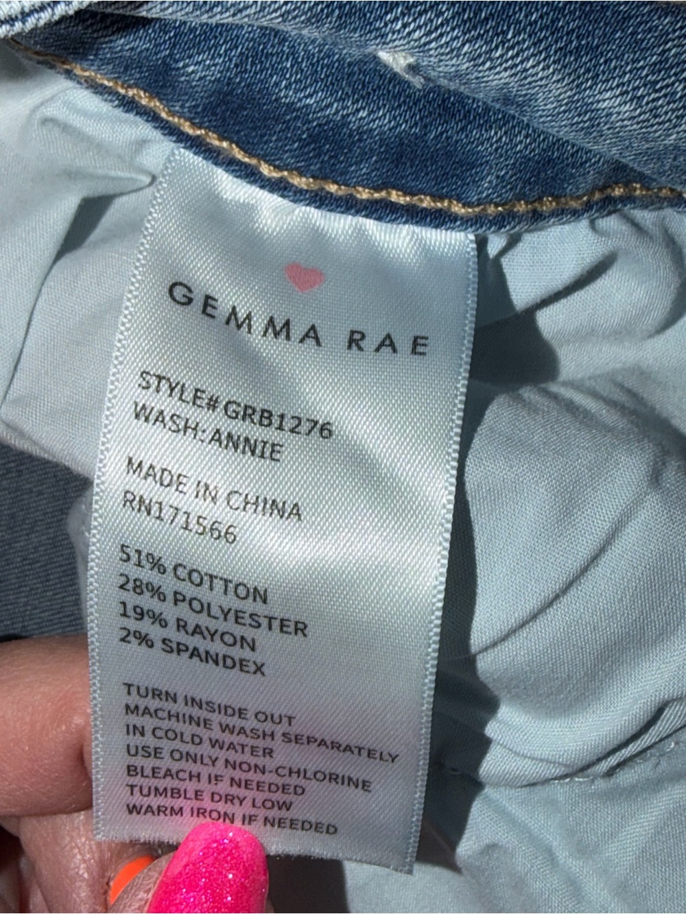 Gemma Rae Women's Blue Star-Appliqué Wide-Leg Jeans - Picture 5 of 5